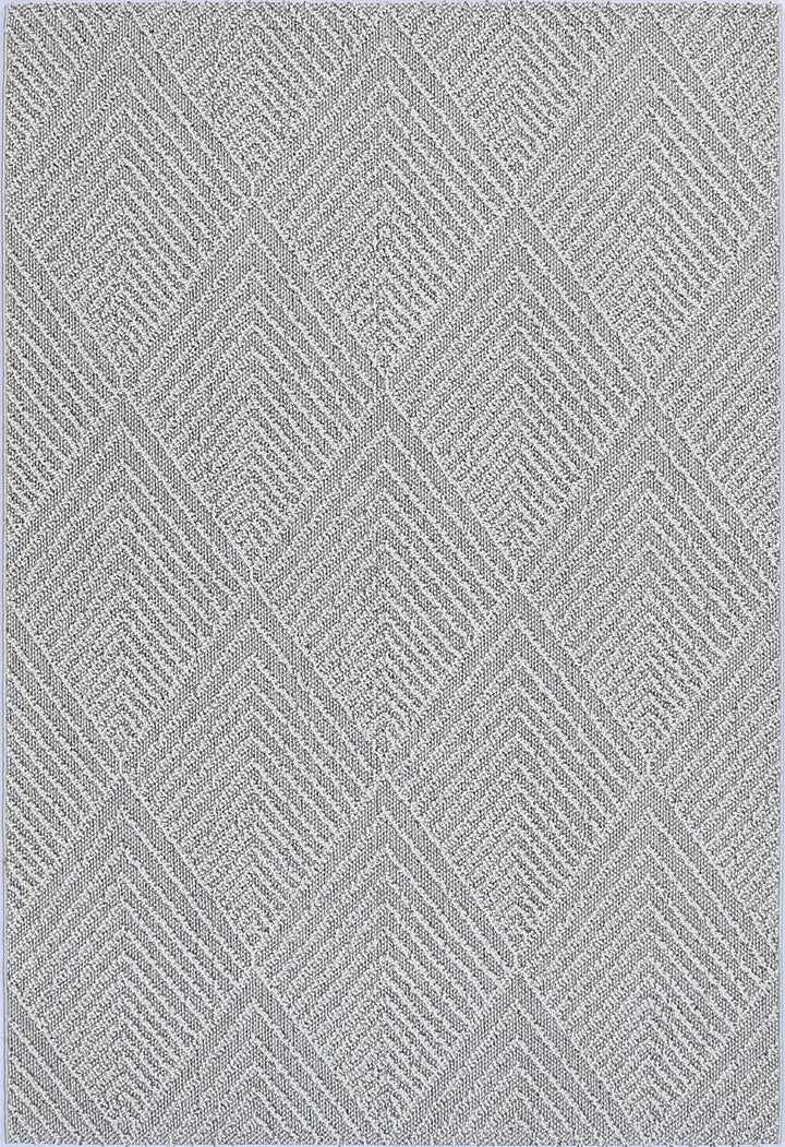 Vanuatu Kini Grey Geometric Flatweave Rug - 07