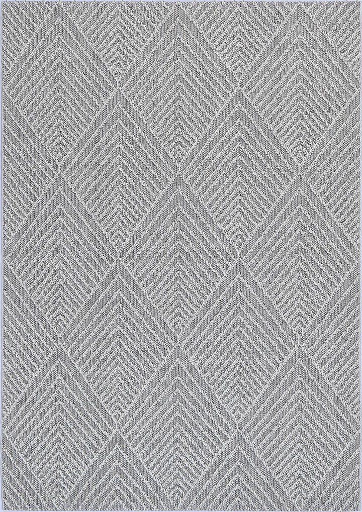 Vanuatu Menapi Ash Geometric Flatweave Rug - 08