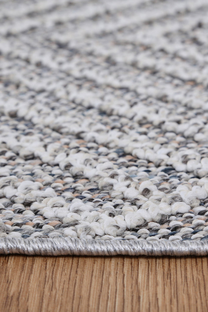Vanuatu Menapi Ash Geometric Flatweave Rug - 08