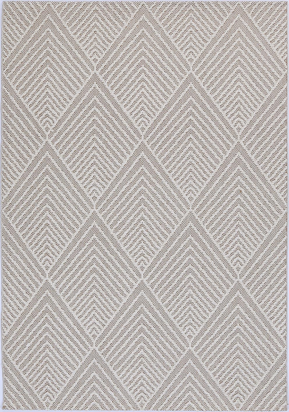 Vanuatu Onika Beige Geometric Flatweave Rug - 09