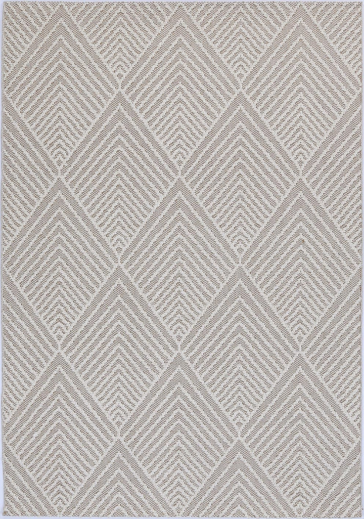 Vanuatu Onika Beige Geometric Flatweave Rug - 09
