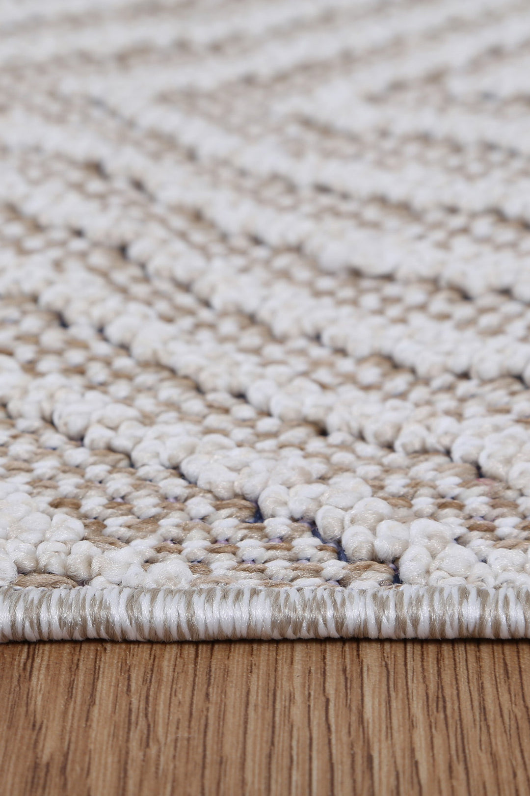 Vanuatu Onika Beige Geometric Flatweave Rug - 09