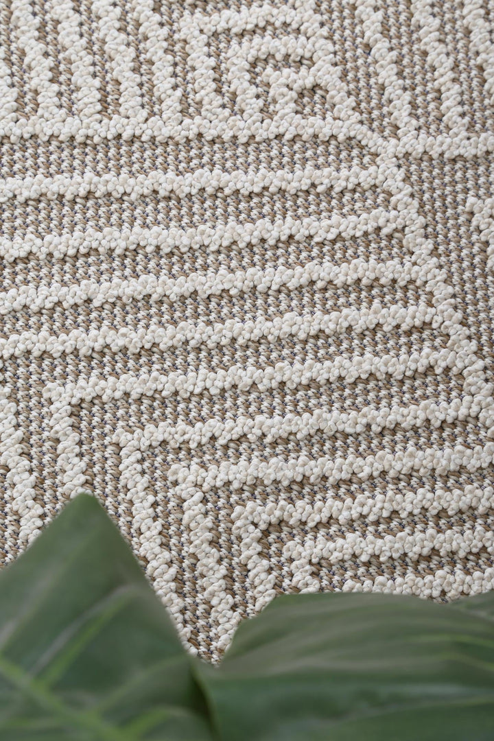 Vanuatu Onika Beige Geometric Flatweave Rug - 09