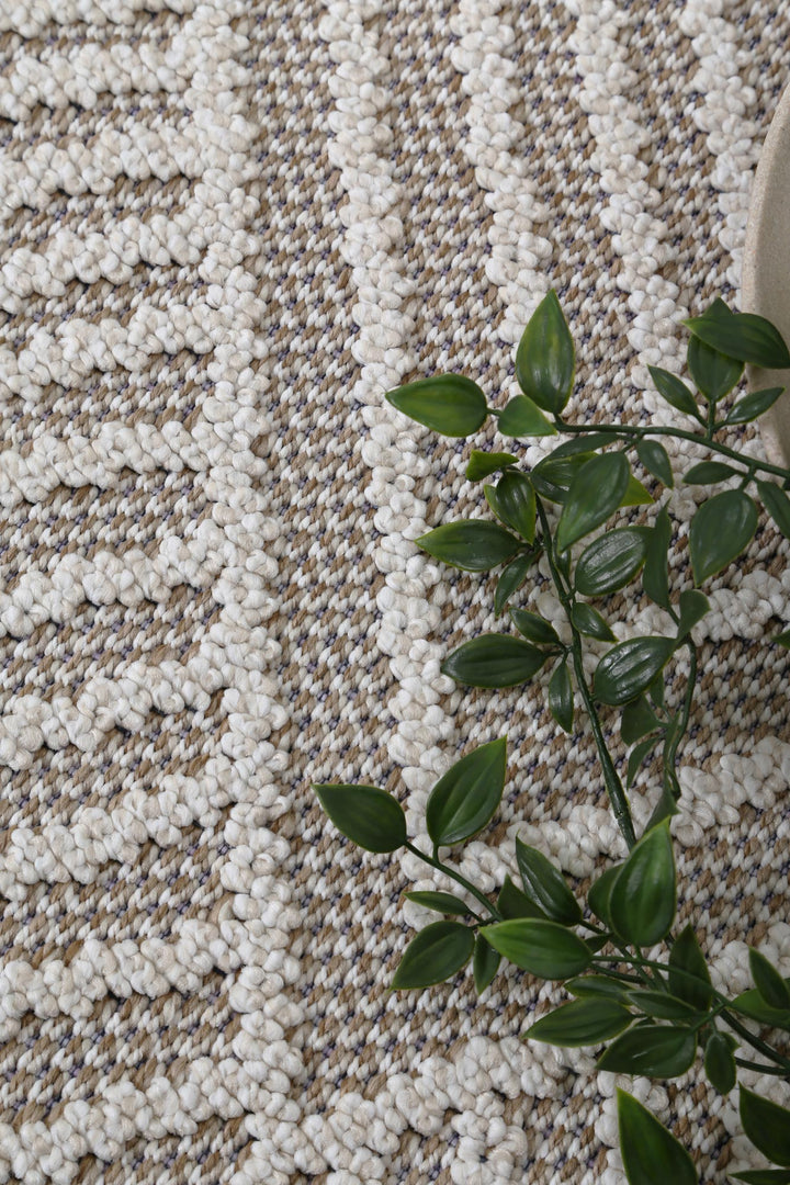 Vanuatu Onika Beige Geometric Flatweave Rug - 09