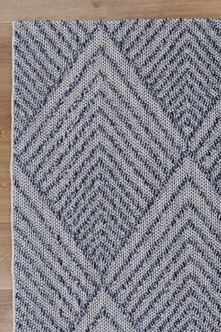 Vanuatu Naka Charcoal Geometric Flatweave Rug - 10