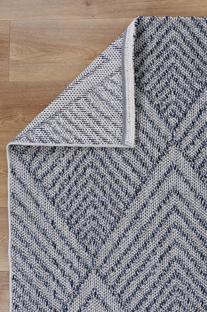 Vanuatu Naka Charcoal Geometric Flatweave Rug - 10