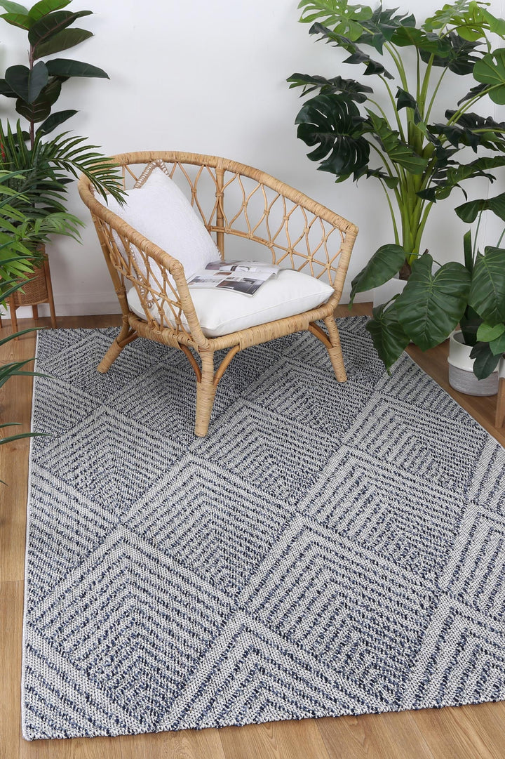 Vanuatu Naka Charcoal Geometric Flatweave Rug - 10