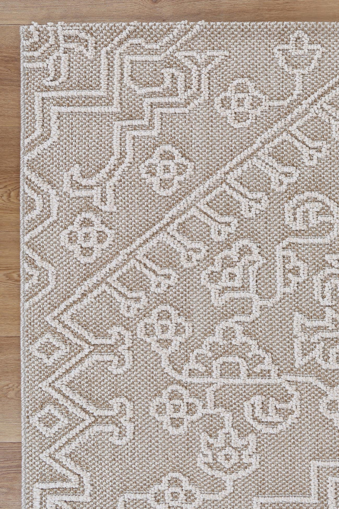 Vanuatu Waita Beige Tribal Flatweave Rug - 13
