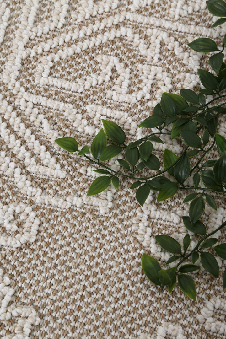 Vanuatu Waita Beige Tribal Flatweave Rug - 13