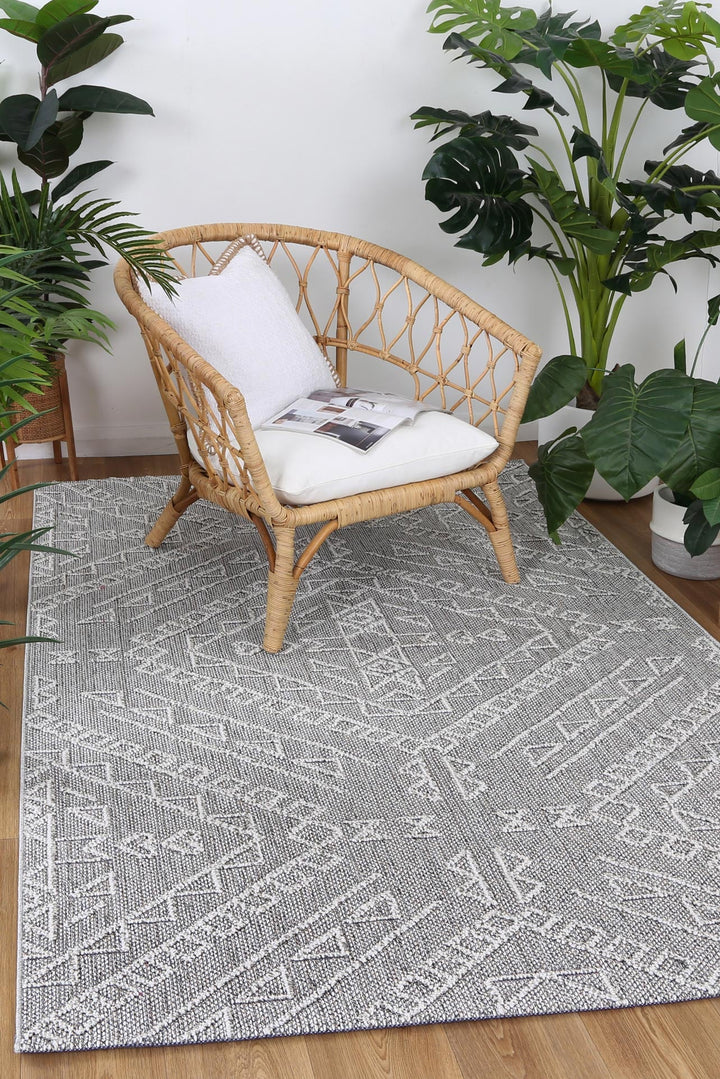 Vanuatu Kaua Ash Tribal Flatweave Rug - 14