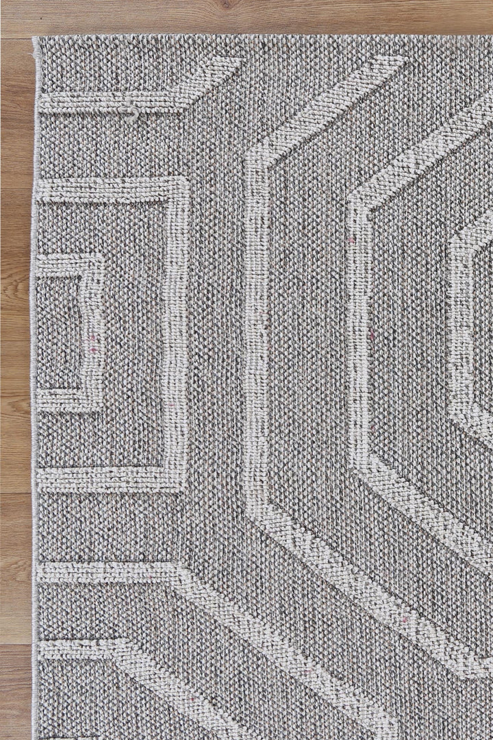 Vanuatu Suri Ash Geometric Flatweave Rug - 16