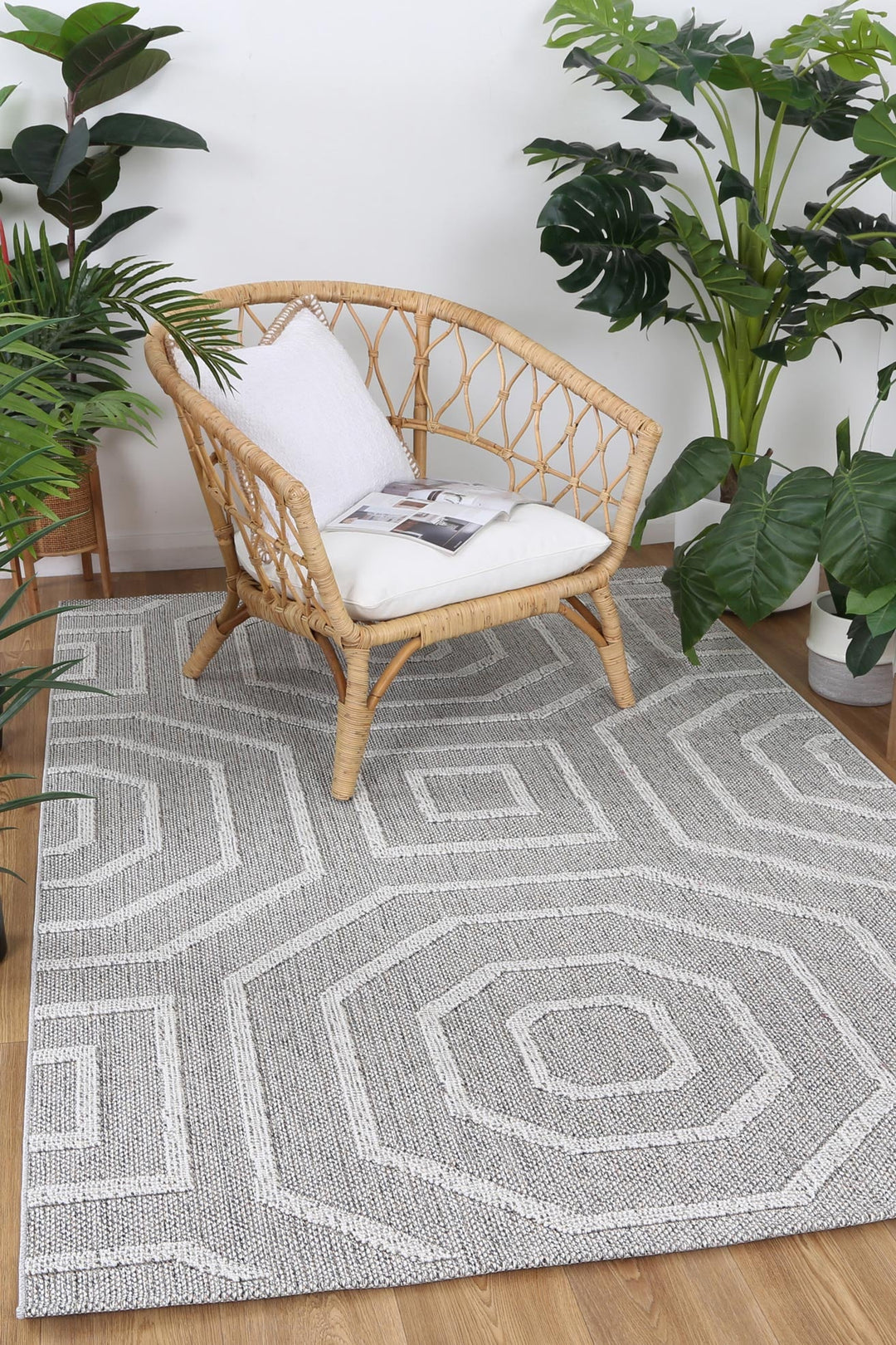 Vanuatu Suri Ash Geometric Flatweave Rug - 16