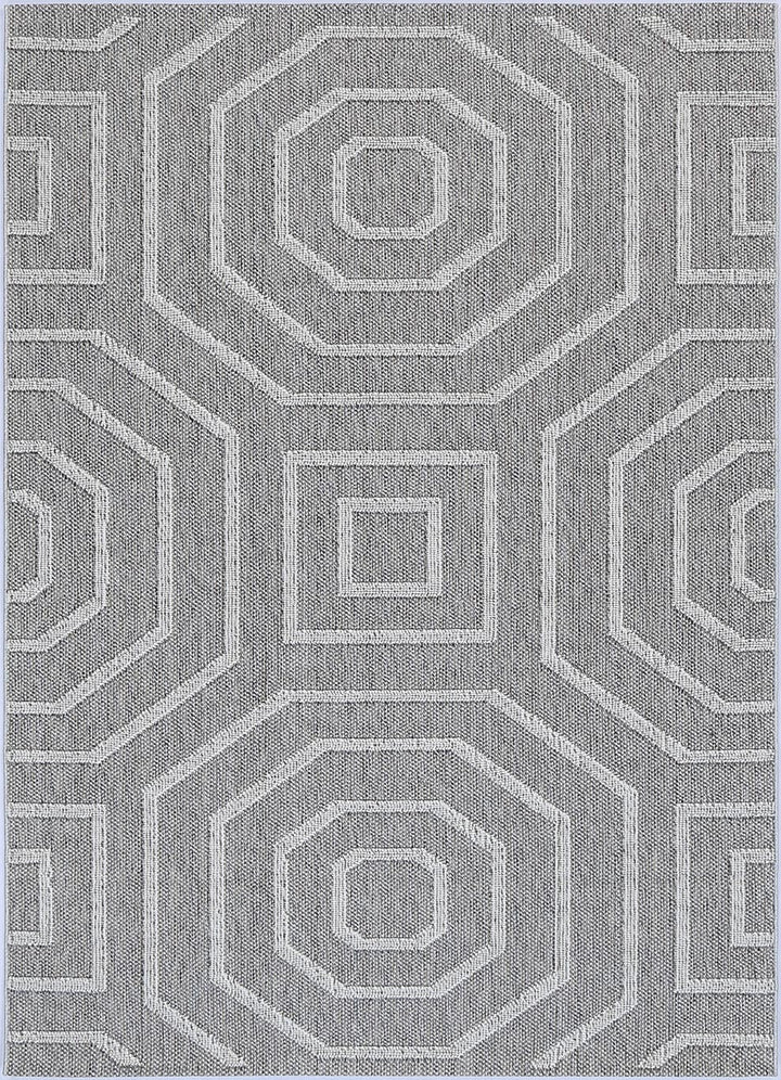 Vanuatu Devesi Grey Geometric Flatweave Rug - 17