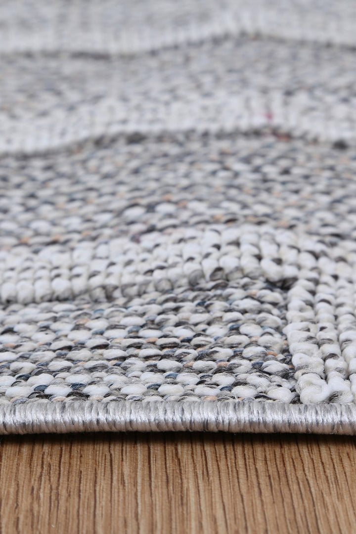 Vanuatu Devesi Grey Geometric Flatweave Rug - 17