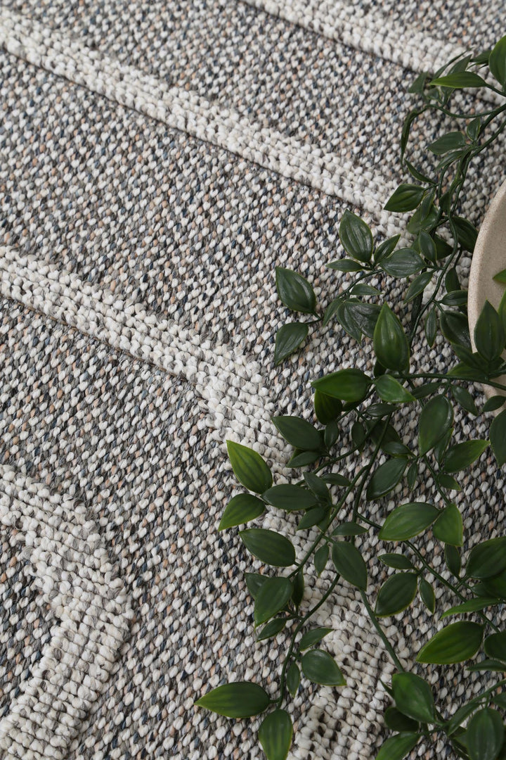 Vanuatu Devesi Grey Geometric Flatweave Rug - 17