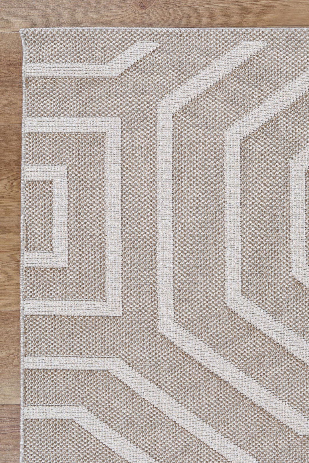 Vanuatu Lui Beige Geometric Flatweave Rug - 19