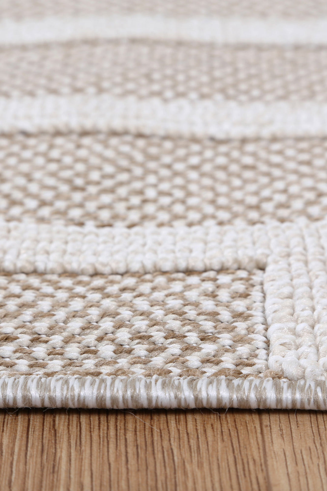 Vanuatu Lui Beige Geometric Flatweave Rug - 19