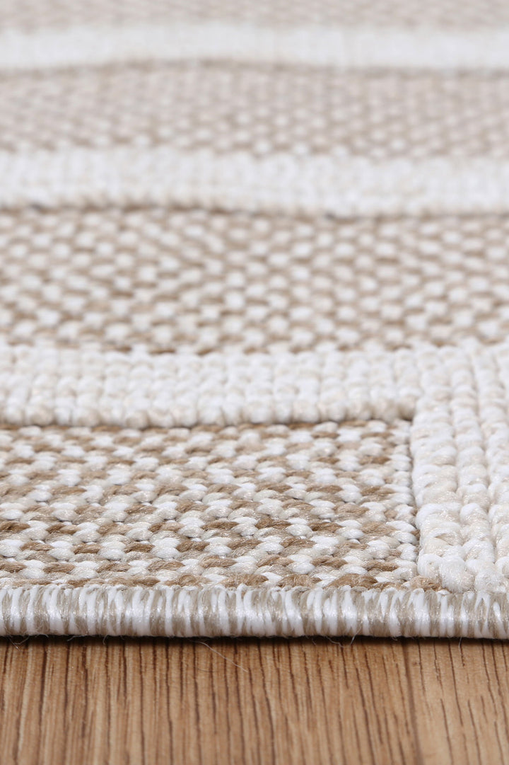 Vanuatu Lui Beige Geometric Flatweave Rug - 19