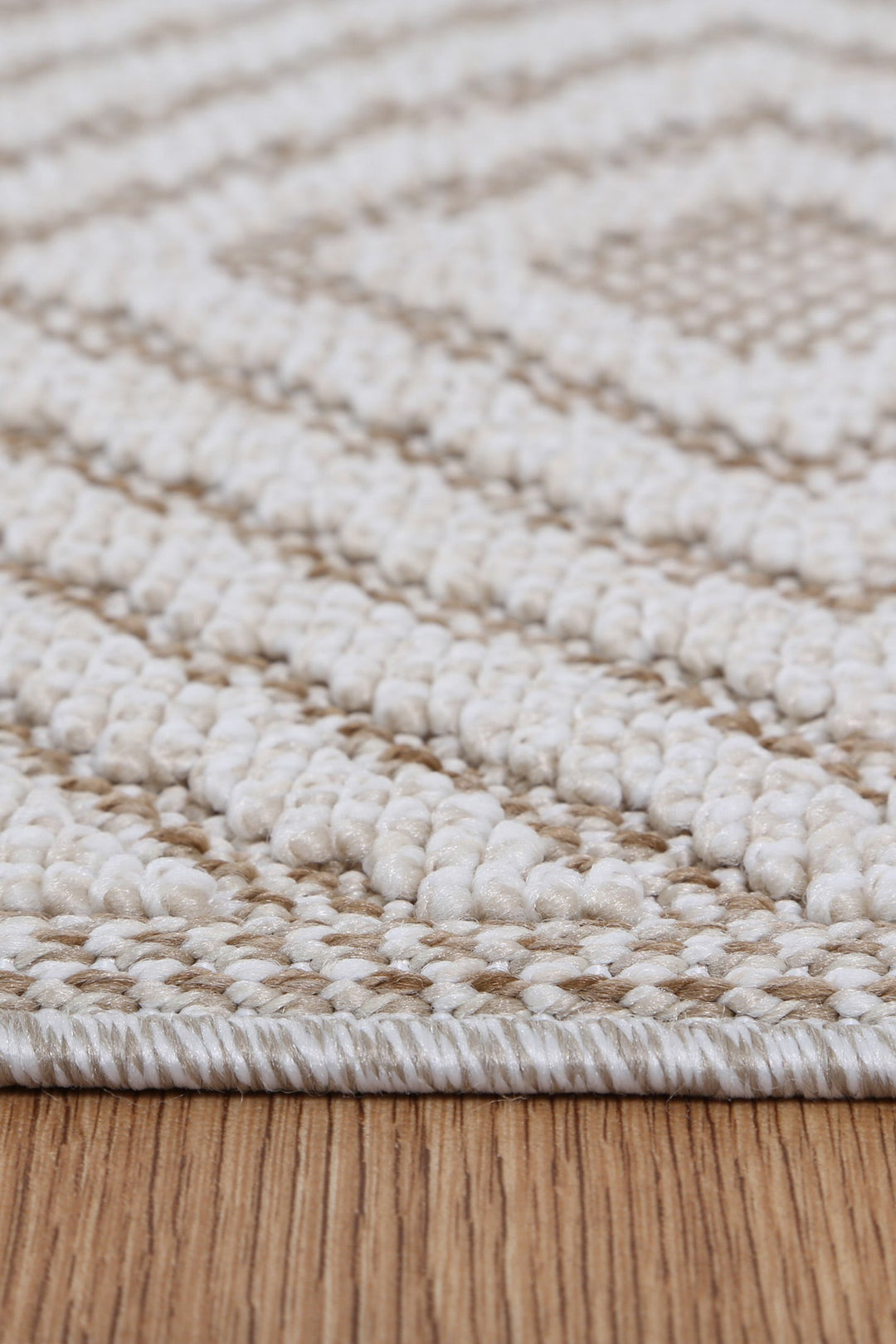 Vanuatu Wickham Beige Geometric Flatweave Rug - 22