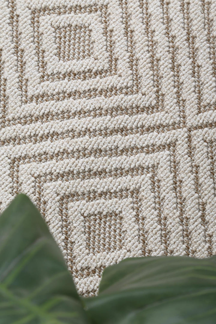 Vanuatu Wickham Beige Geometric Flatweave Rug - 22