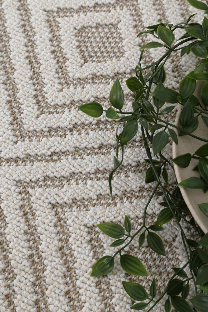 Vanuatu Wickham Beige Geometric Flatweave Rug - 22