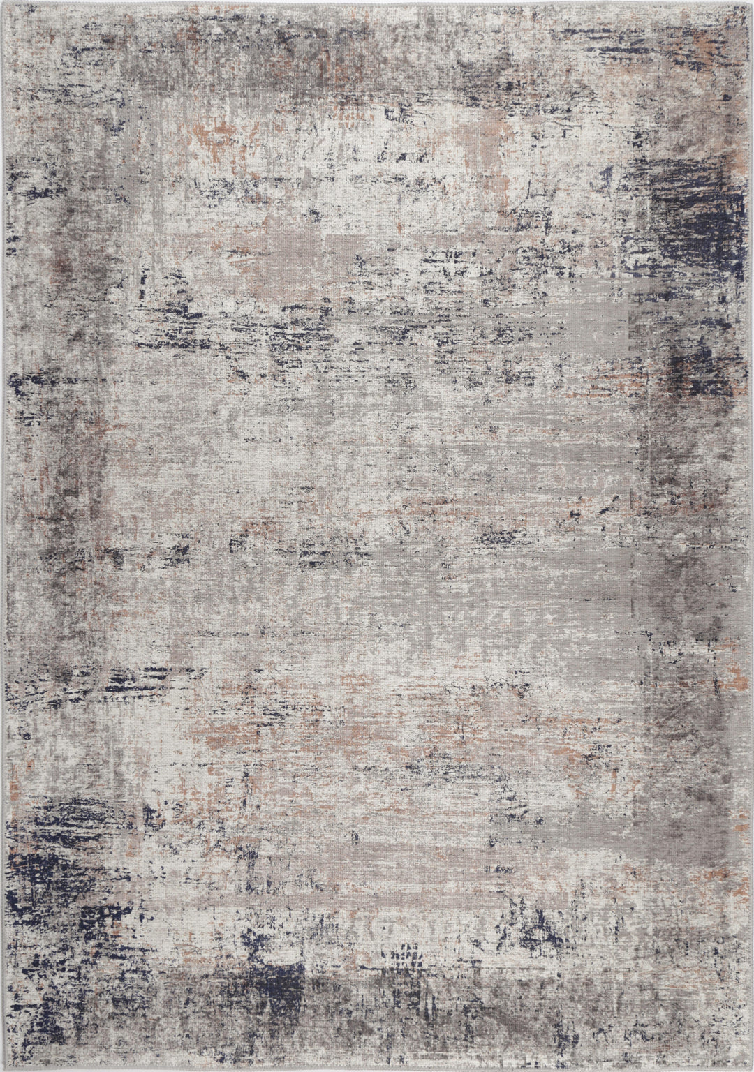 Vintage Crown Anne Echo Blue & Grey Distressed Vintage Rug