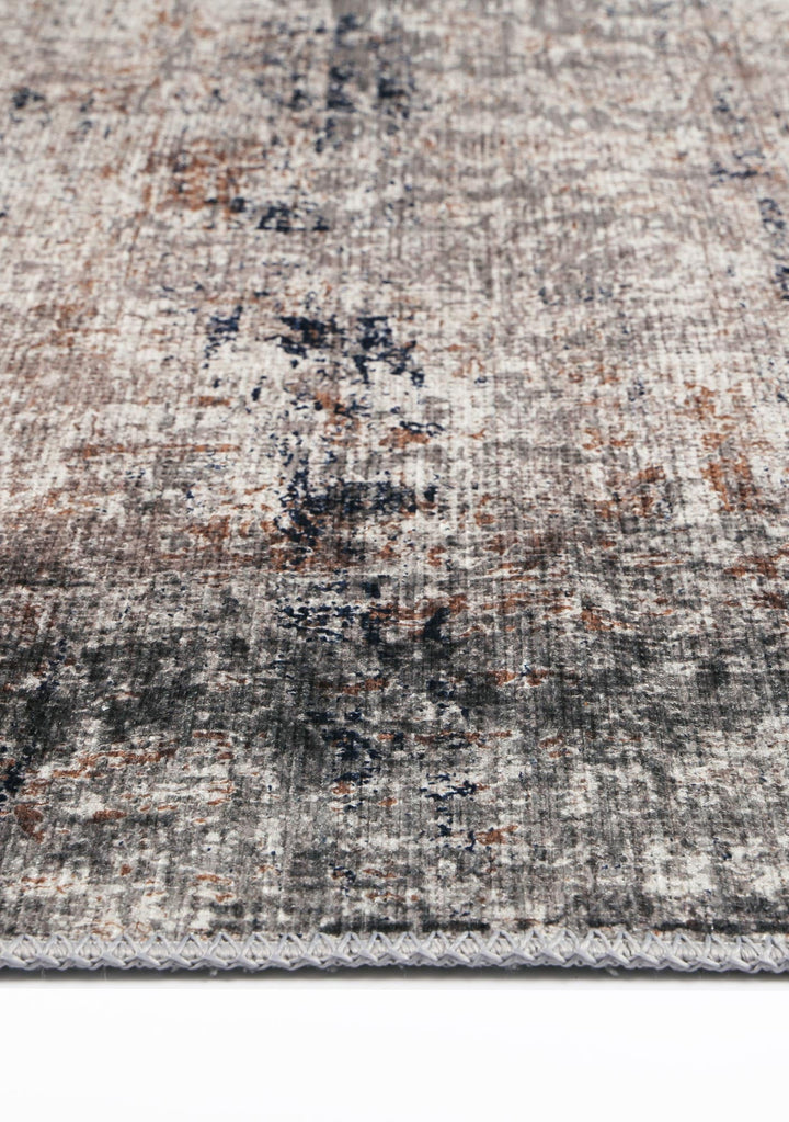 Vintage Crown Anne Echo Blue & Grey Distressed Vintage Rug