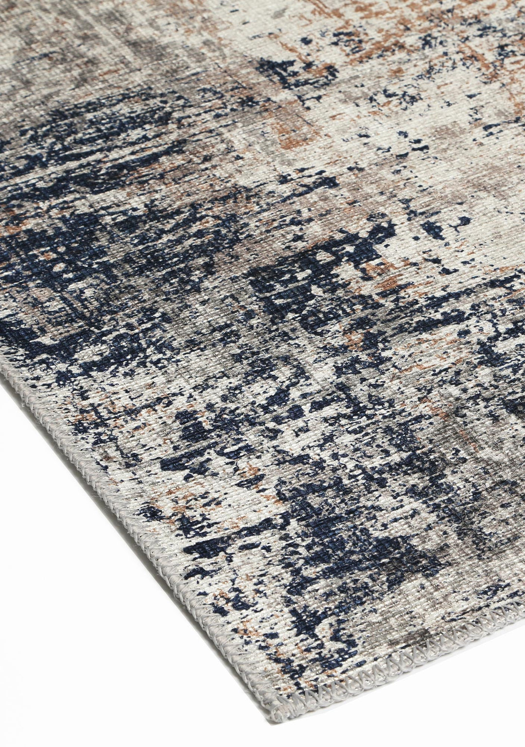 Vintage Crown Anne Echo Blue & Grey Distressed Vintage Rug