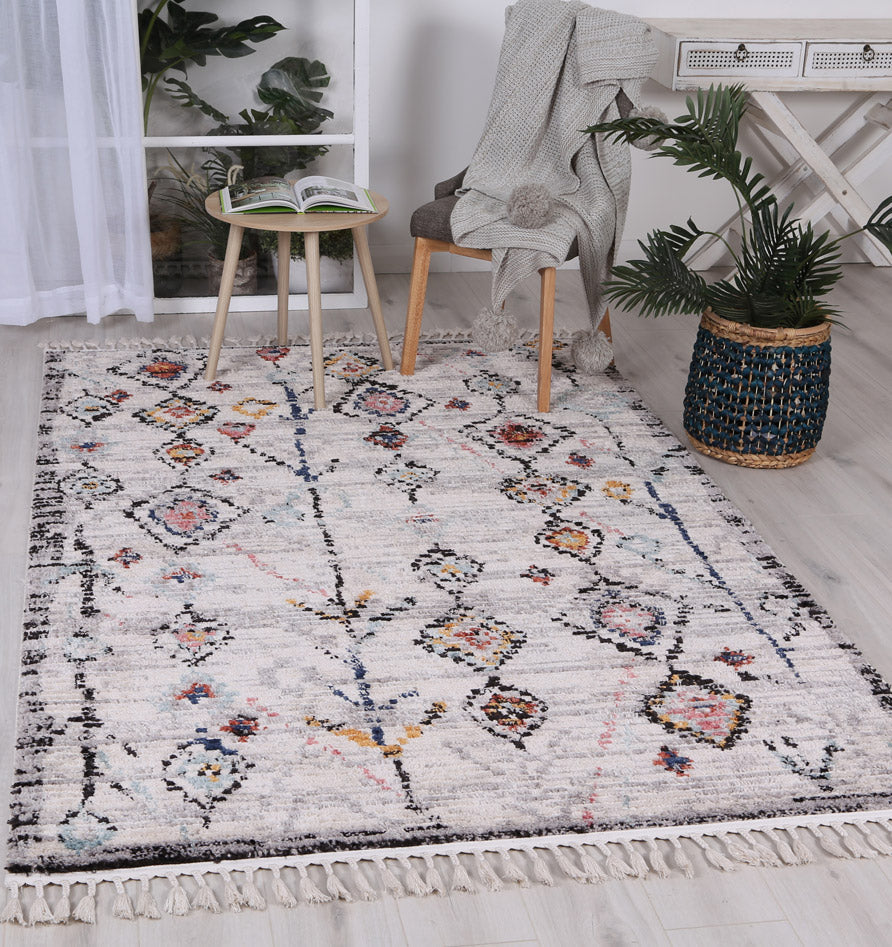 Moda Cheryl Multi Tribal Rug - Z050WHIT – Brand Ventures Pty Ltd